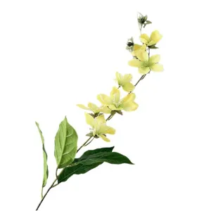 Artificial yellow flower branch fake plant for home hotel room decoration table centerpieces