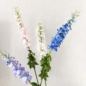 Artificial delphinium hyacinth long branch flowers for wedding arch party home decor.