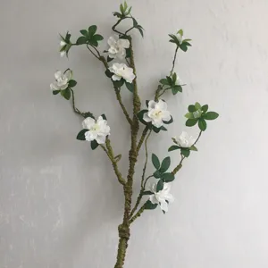 Ramo di Fiori di Azalea Artificiale Pianta Finta in Seta Per Arredamento Soggiorno Casa Composizione Floreale Stile Interno