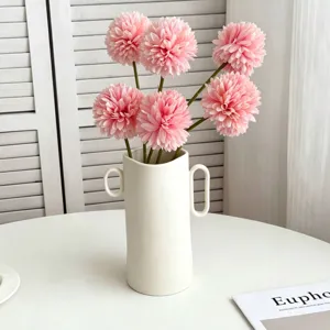 Artificial Allium Flower Silk Fabric Single Stem Fake Plant For Wedding Party Home Table Decoration Floral