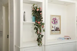 Artificial Rose Hanging Flower Vine Wall Decor Silk Flower for Home Wedding Decor