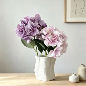 Ortensia Falsa in Seta Artificiale Realistica Stelo Singolo Bouquet di Fiori Finti per la Decorazione di Hotel per Feste di Matrimonio a Casa
