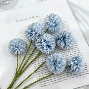 Blue artificial allium flower bouquet for wedding home table decor and floral arrangement