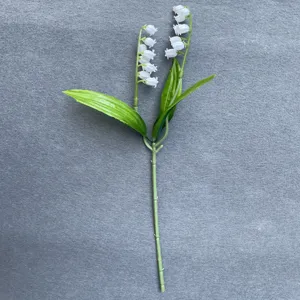 Artificial realistic lily of the valley plastic flower stem for home wedding decor