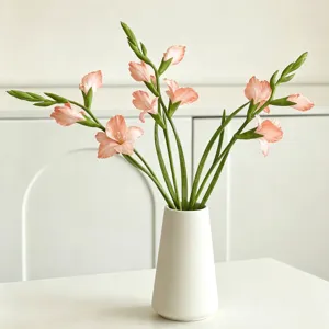 Mazzo di fiori artificiali in gomma morbida di gladiolo di alta qualità per decorazione domestica