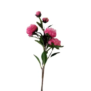 Ramo di peonia artificiale a 5 teste per decorazione casa matrimonio fotografia