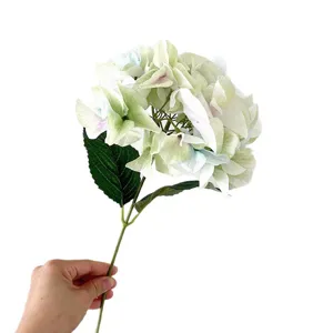 Ortensia artificiale stelo singolo colore primaverile decorazione casa matrimonio