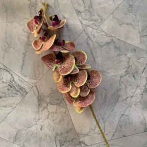 European style 9 head artificial Phalaenopsis orchid flower for home decor wedding.