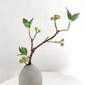 Ramo in schiuma artificiale stelo di pianta finta decorativo per la casa vista dettaglio