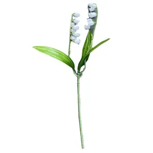 Artificial lily of the valley plastic fake flowers for home wedding decor bouquet styling.