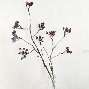 Künstlicher Winterbeeren Zweig Schaumstoff Früchte Blumenarrangement Deko für Wohnzimmer Vase Display.
