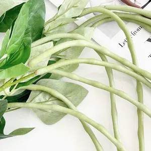 Kunstliche grüne Bohnen Pflanze Zweig künstliche Blume für Heimdekoration Arrangement.