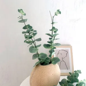 Künstliche Eukalyptus Zweige künstliche Geldpflanze Grün für Heimdekoration Blumenarrangement.