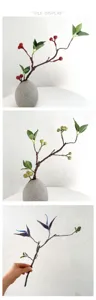 Ramo artificiale di dettaglio, stelo floreale in seta decorativo, ramo in schiuma facile da modellare.