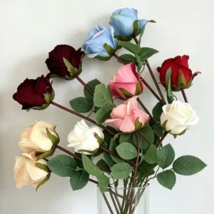 Künstlicher Rosen Blumenstrauß Seidenblumen für Heim Hochzeit Tischdekoration Detail.
