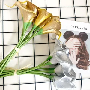 PU mini calla lelie kunstbloem boeket voor thuis bruiloft decoratie en bloemstukken