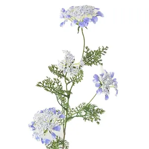 Branche de fleur de dentelle violette artificielle en soie pour mariage déco vue principale