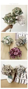 European short-stem autumn hydrangea artificial flower home wedding decor photo prop