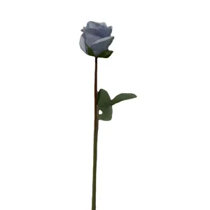 Künstliche einzelne blaue Rose für Heimdekoration Hochzeit Valentinstag Party Blumen.