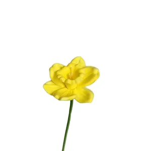 Künstliche PU Narzisse gelbe künstliche Blume für Heimdekoration Party und Raumgestaltung.