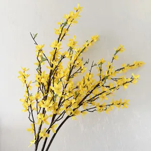 Künstliche Forsythien Zweige Gelb Frühlingsblumen Deko Hochzeit Blumenarrangement