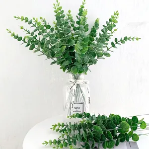 Ramas de eucalipto artificiales tallos de plantas verdes para decoracion del hogar boda
