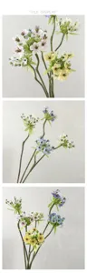 Detailed view of artificial floral stems with colorful small flowers, perfect for home decor.