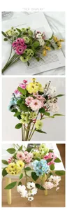 Wholesale luxury artificial roses multi-head bouquet fake flowers for wedding photography props