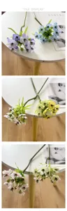 Velvet artificial flower single branch detail view home decor wedding floral arrangement