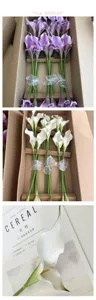 Fleur artificielle calla lys simple tige EVA rétro art floral déco maison accessoire foto