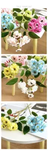 Artificial multi-head rose flower bouquet for wedding home decor and photography props.