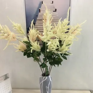 Artificial Astilbe Flower Bouquet Silk Cloth Fake Floral For Wedding Ceiling Backdrop Home Party Decoration