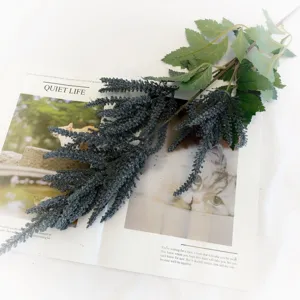 Artificial astilbe flower bouquet dark fake floral branches for wedding ceiling decor and floral arrangement