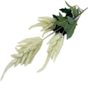 White artificial astilbe flower bouquet fake floral stems for wedding decoration party