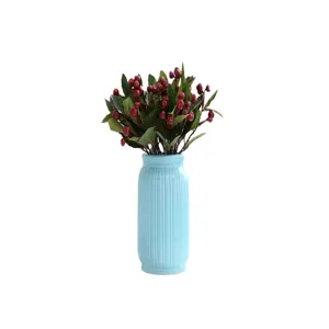 Künstlicher Beeren Zweig Kunstblumen Simulations Schaumstoffbeeren Seidenblätter Für Zuhause Hochzeit Party Tisch Blumenarrangement Dekor