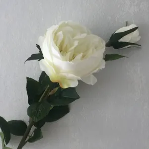 Fiore di peonia artificiale ramo singolo finta rosa decorazione per la casa matrimonio