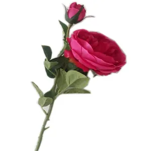 Rosa artificiale ramo di fiore singolo peonia matrimonio decorazione casa artigianato