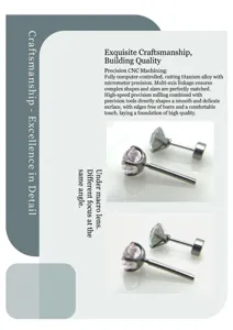F136 Titan Zungenpiercing Internes Gewinde 14G Doppelter Ball Körperpiercing Schmuck Detail