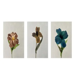Vista dettagliata di fiori di tulipano artificiale in PU retro, serie Maillard deco.