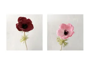 Artificial single branch PU anemone fake flower for home decoration and photography props