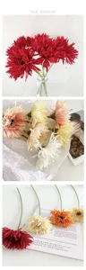 Fleurs artificielles de gerbera marguerite pour décoration de mariage maison hôtel table décor.