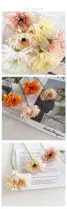 Fleurs artificielles de gerbera en soie tige unique pour mariage maison hotel decor.