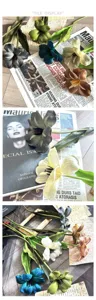Fiori di tulipani artificiali in PU vintage per decorazioni di matrimoni, feste e hotel.