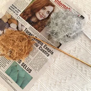 Artificial dandelion detail shot, fluffy floral decor for wedding and home interior styling.