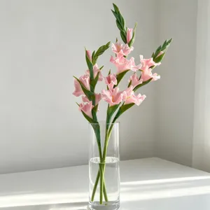 Europäischer Stil 4-Gabel Künstliche Gladiole PU Blume Falsche Blumen Für Hotel Lobby Hochzeit Heimdekoration Blumenarrangement