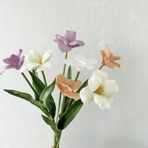 Artificial tulip bouquet fake flowers for home wedding hotel decor floral arrangement