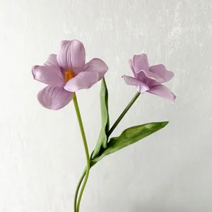 High-end artificial tulip flower stem fake floral arrangement for hotel home decor and wholesale
