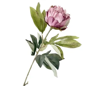 Vintage artificial peony flower for home decor, beautiful silk floral arrangement main image.