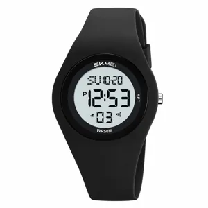 Montre Numérique de Sport Étanche Bracelet en Silicone Boîtier ABS Montre Électronique pour Étudiants Hommes Femmes Décontractée Lumineuse Extérieur