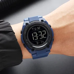 SKMEI mens digital sports watch waterproof luminous dual time outdoor casual wrist watch for men